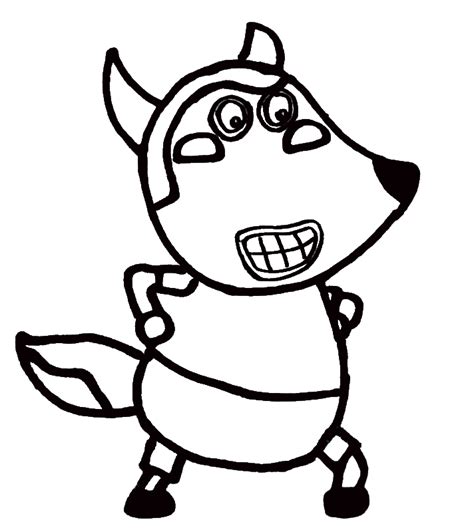 Wolfoo Coloring Page